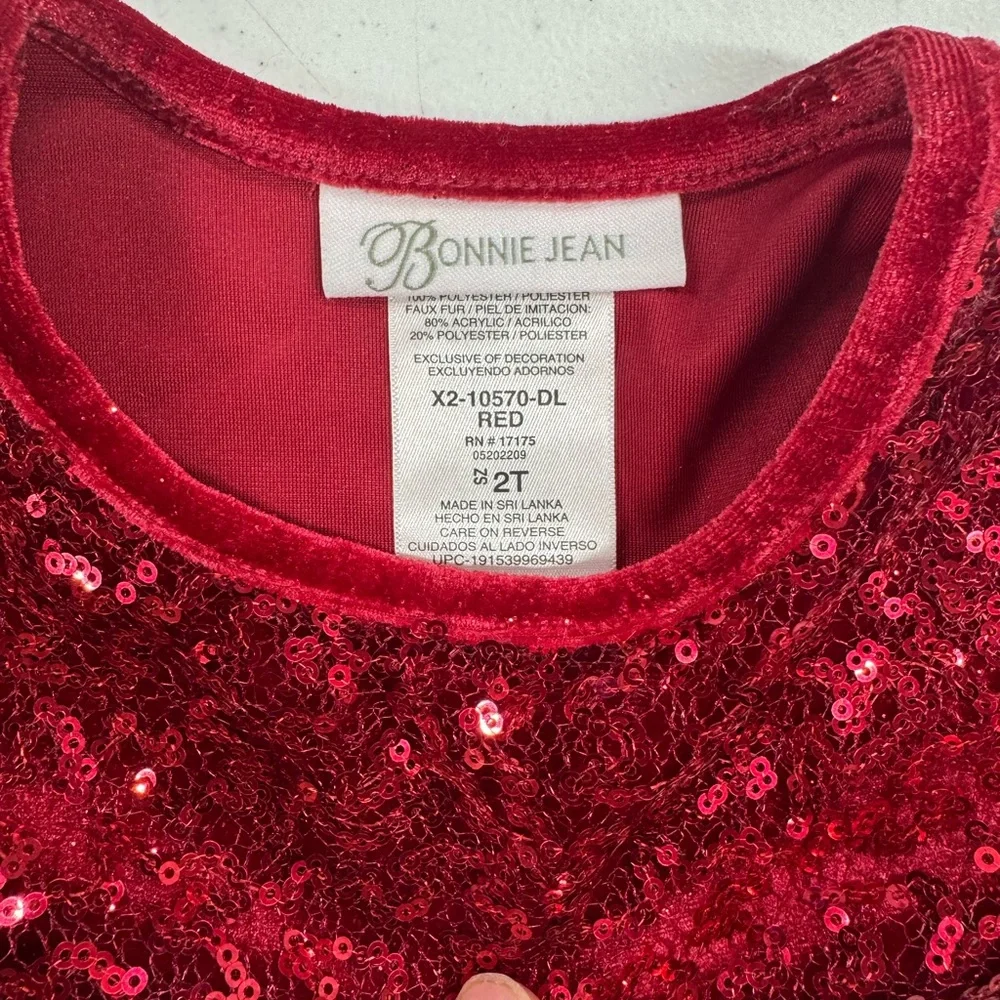 Bonnie Jean Christmas dress - size 2T - Picture 2 of 3
